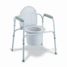 All in one steel commode chair